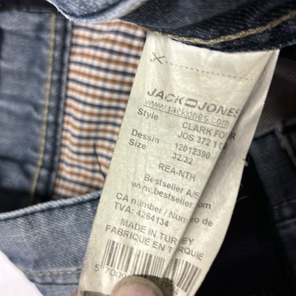 JACK & JONES Jeans Men’s Clark Four Comfort Blue Button Fly size 32x 32 - Picture 5 of 8